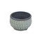 Contemporary Home Living 6.5" Blue Round Pot with Overlapping Leaf Embossed Outdoor Planter Pot